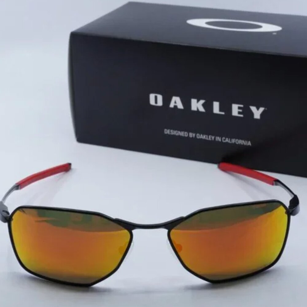 NEW OAKLEY SATIN BLACK MEN'S SUNGLASSES